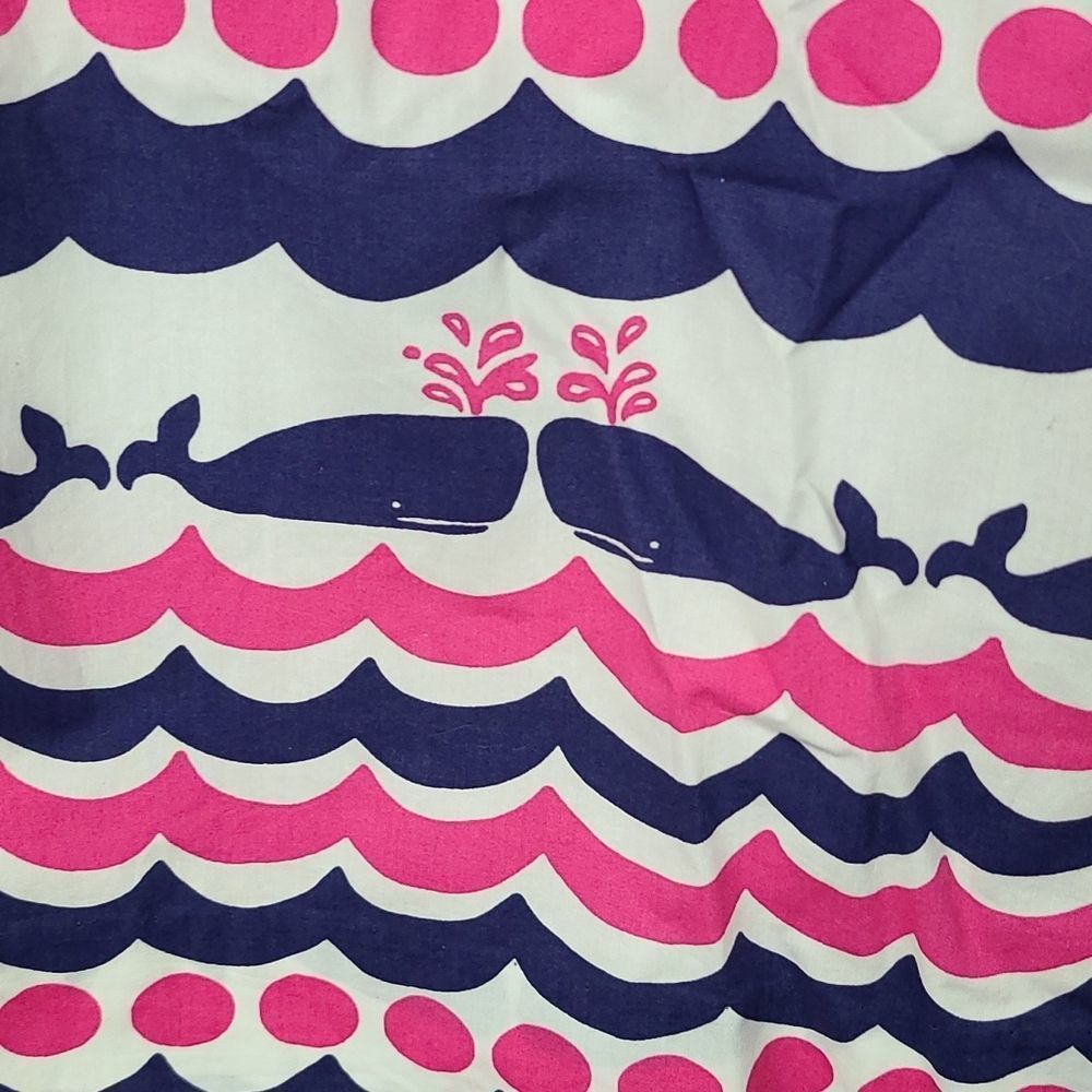 Lilly Pulitzer Pink Navy and White Wave Print Mini Dress - Picture 5 of 11